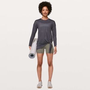 NWT Lululemon Tie Your Practice Long Sleeve * Stripe